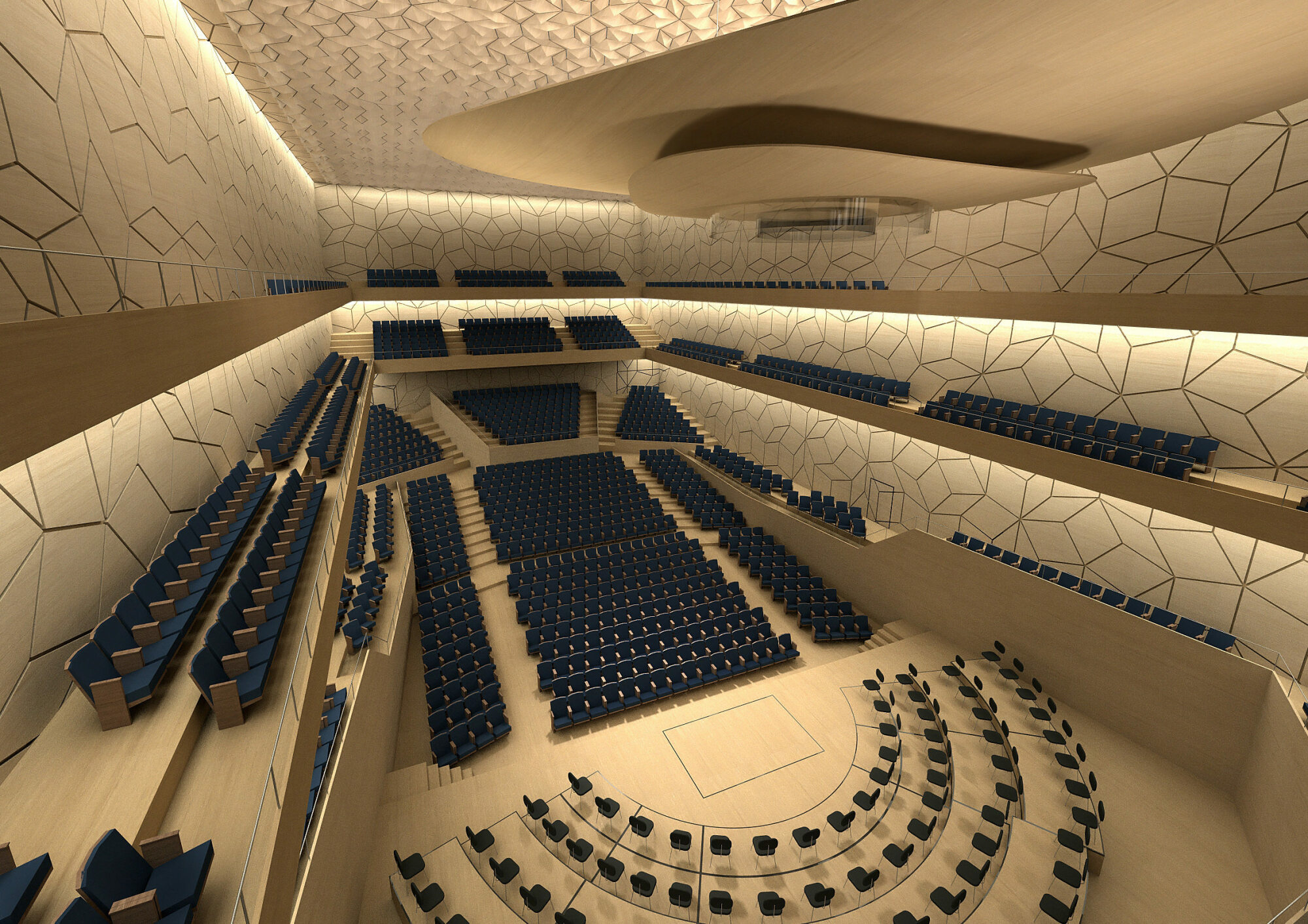 Padova Concert Hall competition rendering (IT) - ©1998-2014 Stack Studios - Courtesy  Arata Isozaki & Associates Co. Ltd