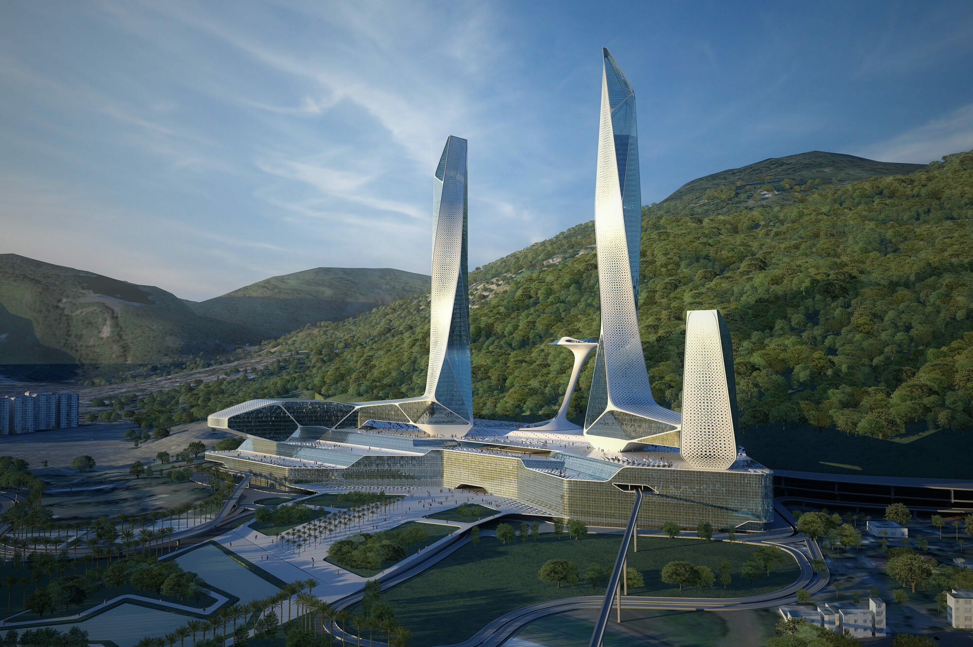 PGCC - Penang Global City Center rendering, Penang Turf Club (MY) - ©1998-2014 Stack Studios - Courtesy Asymptote Architecture / Hani Rashid + Lise Anne Couture